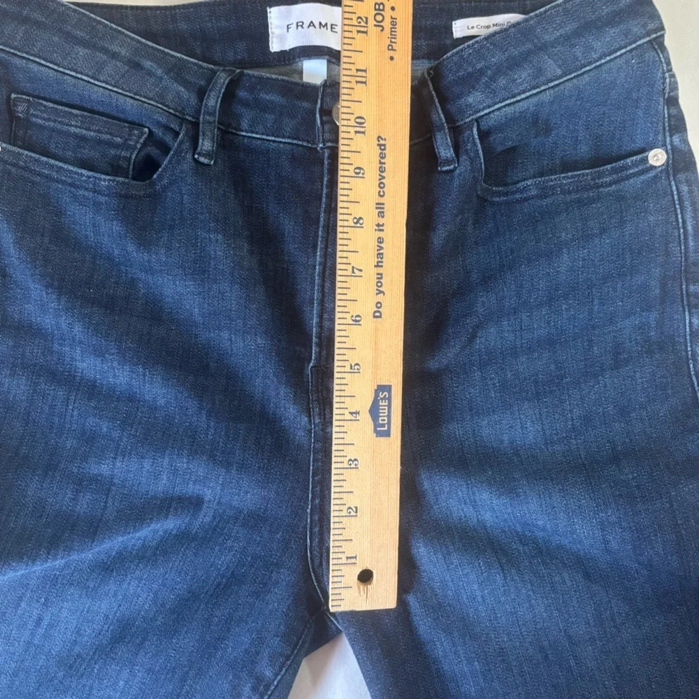FRAME Le Crop Mini Boot Raw Hem Jeans Size 29/ 26.5” Inseam - Picture 15 of 16